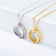 Lade das Bild in den Galerie-Viewer, S925 Silver Necklace Classic Mother Day Gift for Women and Girls Geometric Circle
