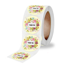 Load image into Gallery viewer, 2x500pcs Xmas Christmas Stickers Roll Label Flower Thank You Gift Baking Biscuit Packaging Tape