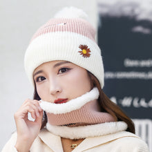 Lade das Bild in den Galerie-Viewer, Warm Winter Knit Beanie Hats Men's Women's Autumn and Winter Style Fur Ball Outdoor Fleece-Lined Warm Neck Protection Unisex