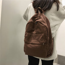 Lade das Bild in den Galerie-Viewer, Middle School Student Japanese Vintage Canvas Backpack College Student Vintage Style Backpack Female