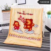 Load image into Gallery viewer, Nap Blanket Winter Double-Layer Thickened Right-Angle Edging Cover Blanket Baby Cloud Blanket Cartoon Blanket
