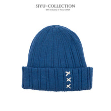 Lade das Bild in den Galerie-Viewer, Warm Winter Knit Beanie Hats Wool Women Korean Style Autumn and Winter Solid Color Warm Outdoor Male Unisex