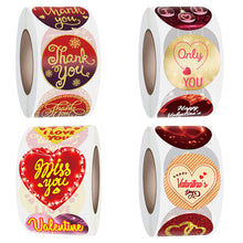 Load image into Gallery viewer, 2x500pcs Christmas Xmas Happy Valentine's Day Valentine's Day Gift Stickers tape