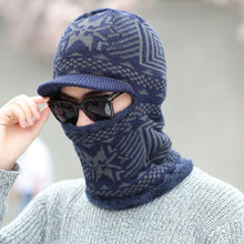 Lade das Bild in den Galerie-Viewer, Warm Winter Knit Beanie Hats Scarf Fleece-Lined Thermal Outdoor Cycling Cold Protection Men's Pullover Unisex
