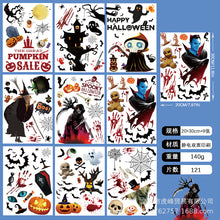Lade das Bild in den Galerie-Viewer, 2x Halloween Xmas Christmas Gifts Decoration New Creative Skull Window Sticker Decoration Stickers