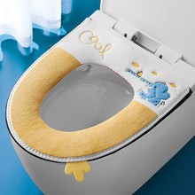 Load image into Gallery viewer, 3pcs Toilet Seat Cover Pads Winter Thicker Pad Cushion Zipper Ring Cushion