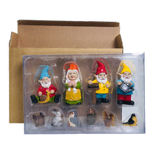 Load image into Gallery viewer, 10-Piece Set Mini Garden Dwarf Resin Decorations for Garden Yard Living Room Decorations
