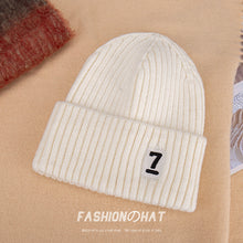 Lade das Bild in den Galerie-Viewer, Warm Winter Knit Beanie Hats Autumn and Winter Korean Style Embroidered Hat Unisex
