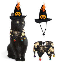 Lade das Bild in den Galerie-Viewer, 2x Halloween Xmas Christmas Gifts Decoration Hat Scarf Set Skull Pattern Cat Ornament