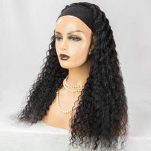 Load image into Gallery viewer, Women Wig Headband Chemical Fiber Hand Wrap Tube Small Curly Hair Black W128