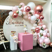 Load image into Gallery viewer, 109pcs Pink Roses Metal Balloon Chain Set Birthday Party Wedding Decoration