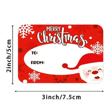 Lade das Bild in den Galerie-Viewer, 2x300pcs Square Merry Christmas Christmas Stickers Gift Labels tape