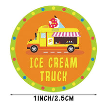 Load image into Gallery viewer, 2x500pcs Xmas Christmas Stickers Roll Label Taxi Fire Police Ice Cream School Bus Award Incentive Toy Sealing