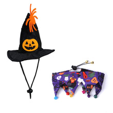 Lade das Bild in den Galerie-Viewer, 2x Halloween Xmas Christmas Gifts Decoration Hat Scarf Set Skull Pattern Cat Ornament