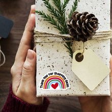 Load image into Gallery viewer, 2x500pcs Christmas Xmas Special-Shaped Rainbow Love Thank You for Shopping Smeu Stickers Stickers tape