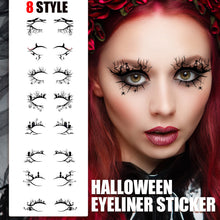 Load image into Gallery viewer, 2x Halloween Xmas Christmas Gifts Decoration Eelhoe Eyeliner Stickers Horror Fashion Party Makeup Tools