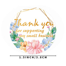 Load image into Gallery viewer, 2x500pcs Xmas Christmas Stickers Roll Label -up Gilding Thank You Business Gift Flower Sealed