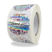 Load image into Gallery viewer, 2x500pcs Xmas Christmas Stickers Roll Label 4 Kinds of Chocolate Candy Gifts Thank You Laser Seal