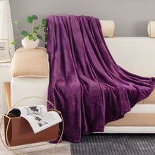 Load image into Gallery viewer, Blanket Solid Color Flannel Blanket Thickened Double-Sided Fleece Sheets Nap Blanket Coral Fleece Blanket