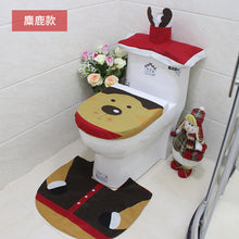 Load image into Gallery viewer, 3pcs Toilet Seat Cover Pads Christmas Decoration Creative Layout Dress up Three-Piece Decorations