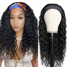 Load image into Gallery viewer, Women Wig Headband Chemical Fiber Hand Wrap Tube Small Curly Hair Black W128