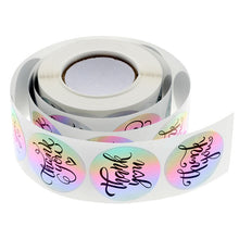 Load image into Gallery viewer, 2x500pcs Xmas Christmas Stickers Roll Label Laser Bronzing Wedding Shopping Tote Bag Decoration Gift Thank You