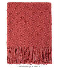 Lade das Bild in den Galerie-Viewer, Diamond Sofa Cover Cover Blanket Bed Blanket Knitted Blanket Air Conditioning Blanket Tassel Nap Blanket Blanket