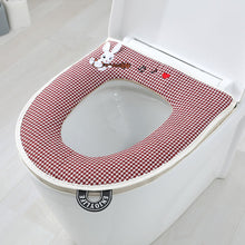 Load image into Gallery viewer, 3pcs Toilet Seat Cover Pads Summer Linen Four Seasons colorful Zipper