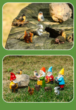 Load image into Gallery viewer, 10-Piece Set Mini Garden Dwarf Resin Decorations for Garden Yard Living Room Decorations