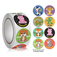 Load image into Gallery viewer, 2x500pcs Christmas Xmas Rabbit Penguin Hedgehog Chick Super Amazing Student Reward Stationery Stickers tape