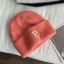 Lade das Bild in den Galerie-Viewer, Warm Winter Knit Beanie Hats Letter Wool Women Autumn And Winter Korean Style Ins Tide Warm All-Matching Unisex