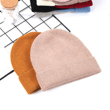 Lade das Bild in den Galerie-Viewer, Warm Winter Knit Beanie Hats Hat Women Korean Style Japanese Style Ins Style Cashmere Casual Woolen Yarn Unisex