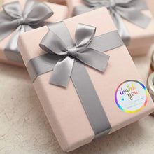 Load image into Gallery viewer, 2x500pcs Xmas Christmas Stickers Roll Label Hot Laser Gold on White Background Thank You Gift Stick Paper Adhesive Tape