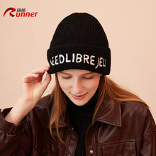 Lade das Bild in den Galerie-Viewer, Warm Winter Knit Beanie Hats Autumn and Winter Loose Wool Letter Personality All-Matching Pullover Unisex