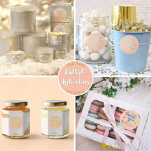 Load image into Gallery viewer, 2x500pcs Xmas Christmas Stickers Roll Label Pink Hot Laser Gold Thank Yo Flowers Candy Baking Sealing Paste Paper Adhesive Tape