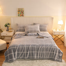 Load image into Gallery viewer, Fleece Blanket Student Nap Air Conditioning Blanket Thick Coral Fleece Bed Sheet Cover Blanket