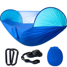 Load image into Gallery viewer, 290*140cm Camping Hammock Nylon Automatic Quick Unfolding Outdoor Sunshade Anti-Mosquito Hammock