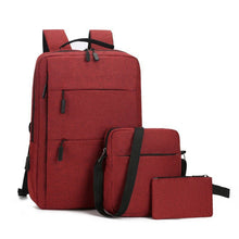 Load image into Gallery viewer, 3-Piece Computer Bag Business Men's and Women's Backpacks
