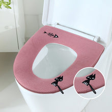 Load image into Gallery viewer, 3pcs Toilet Seat Cover Pads Portable Household Thicker Warm Zipper Cartoon