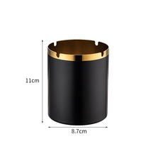 Load image into Gallery viewer, Ashtray KTV Stainless Steel Oversized Simple Anti-Gray Fly Windproof Commercial Lettering Ashtray