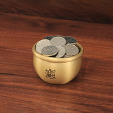 Lade das Bild in den Galerie-Viewer, Ashtray Decorative Decoration Baifu Pot Cup Pure Brass Fortune Rice Pot Incense Burner Treasure Bowl