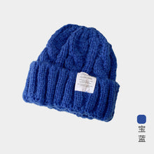 Lade das Bild in den Galerie-Viewer, Warm Winter Knit Beanie Hats Pure Color Japanese Wool Women Korean Style Ear Protection Unisex