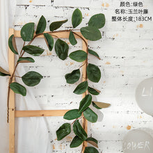 Lade das Bild in den Galerie-Viewer, 183cm Magnolia Leaves Vine Green Artificial Fake Flower Plants Home Decoration Wedding Bouquet