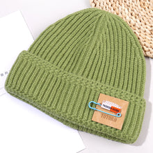 Load image into Gallery viewer, Warm Winter Knit Beanie Hats Patch Couple Melon Skin Autumn And Winter Solid Color Ladies Unisex