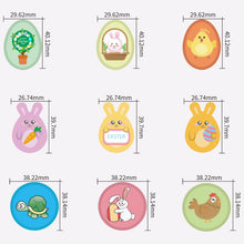 Load image into Gallery viewer, 2x500pcs Christmas Xmas Rabbit Egg Chicken Happy Easter Envelope Gift Bag Packaging Sticker tape