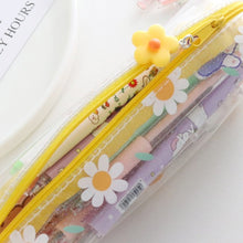 Lade das Bild in den Galerie-Viewer, 20 * 6cm Cute Simple Transparent PVC Printing Pencil Case Pencil Bag Pencil Case for Student Girl