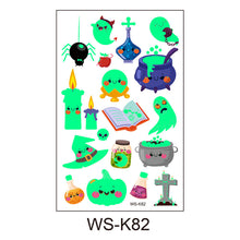 Lade das Bild in den Galerie-Viewer, 20PCs Eco-friendly Non-Toxic Children Cartoon Luminous Tattoo Stickers Halloween Carnival Party