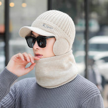 Lade das Bild in den Galerie-Viewer, Warm Winter Knit Beanie Hats Fleece-Lined Men's Ear Protection Student Windproof Cycling Scarf Unisex