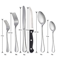 Lade das Bild in den Galerie-Viewer, 304 Stainless Steel Flatware Sets Rose Gold 24-Piece Set Western Food/Steak Knife, Fork and Spoon