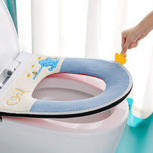Load image into Gallery viewer, 3pcs Toilet Seat Cover Pads Winter Thicker Pad Cushion Zipper Ring Cushion